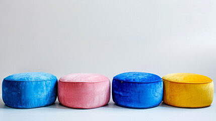 colorful round couch