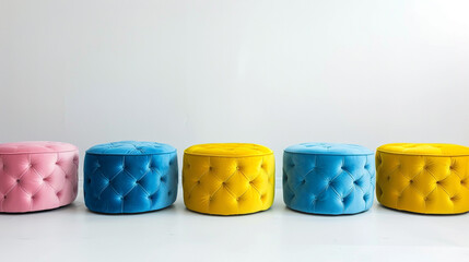 colorful round couch