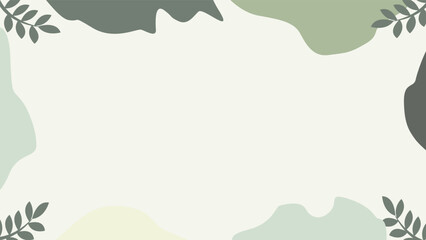 Abstract background with leaf-shaped corners, smooth colors