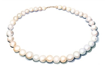 Obraz premium Necklace pearl jewelry white.