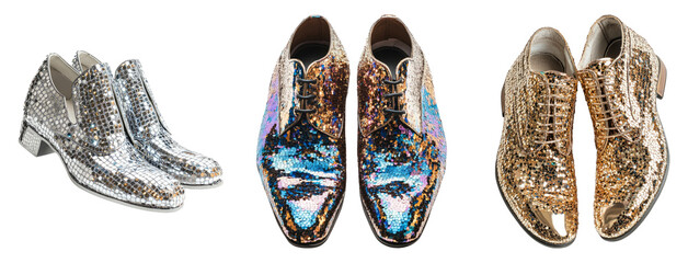 Stylishly Shiny Formal Shoes on Transparent Background for Fashion Use