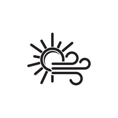Weather symbol logo icon, vector illustration design