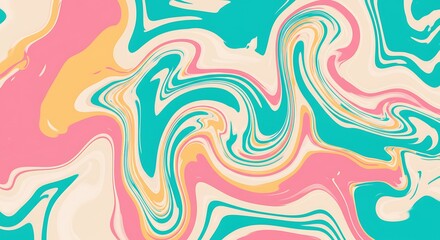 abstract colorful vector pop art marble background with waves

