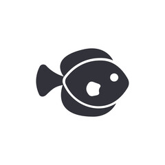 Fish solid icons, minimalist vector illustration ,simple transparent graphic element .Isolated on white background