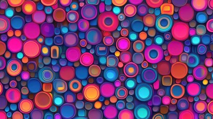 Abstract Colorful Circle Pattern Background.