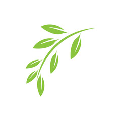 Green leaf logo vector template element symbol design