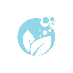 Green leaf logo vector template element symbol design
