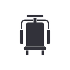 Gym machine solid icons, minimalist vector illustration ,simple transparent graphic element .Isolated on white background