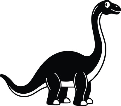recommend clip art: Cute Diplodocus toy vector illustration design, diplodocus toy silhouette vector art, diplodocus toy line art vector icon