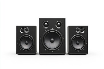 Naklejka premium 3D External Speaker System Isolated and White Background