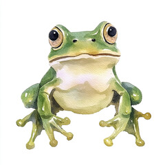 Evening Frog Croaks in Minimalist Isolation: A Serene Scene of Nature's Sounds and Simple Beauty Captured in a Tranquil Setting with a Focus on the Frog's Unique Call