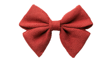 Red bow tie on transparent background