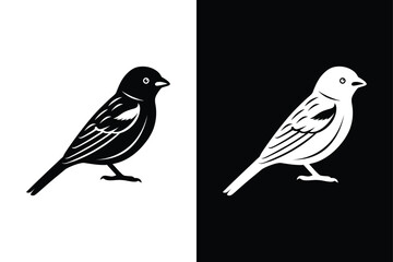 Sparrow Silhouette Vector Perfect for Logos and Designs