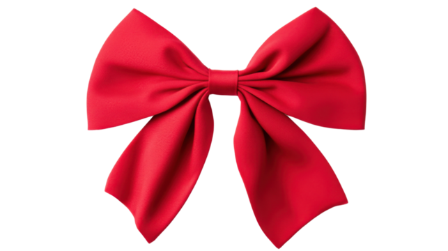 Red bow tie on transparent background - Powered by Adobe