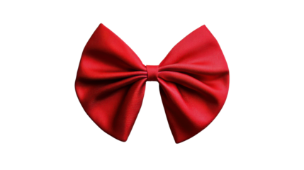 Red bow tie on transparent background