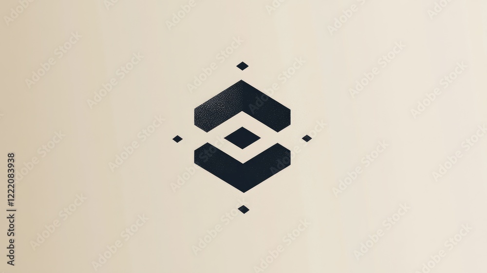 Poster A clean and minimalistic logo design with geometric elements on a plain background, perfect for modern branding and identity