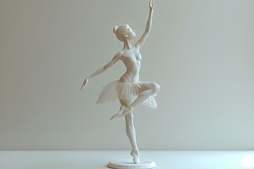 A close up of a figurine of a ballerina