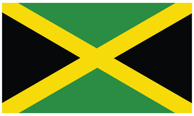 Jamaica flag.Jamaica national flag. Vector