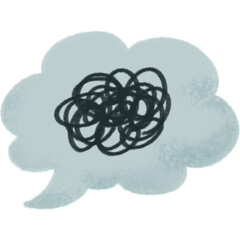 stressful anxiety mental health speech bubble