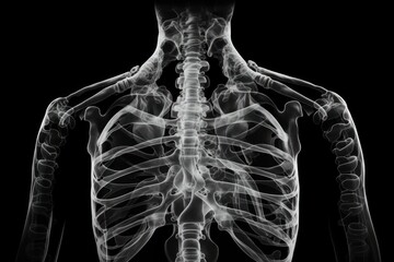 X ray photography of a human body x-ray black radiography.