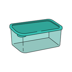 Simple Plastic Container cartoon vector illustration. plastic container, plastic storage vector in lineal color style