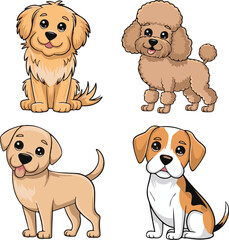 A set of Dog vector illustration 
