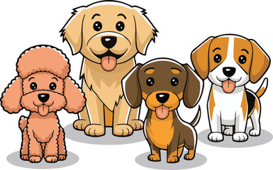 A set of Dog vector illustration 