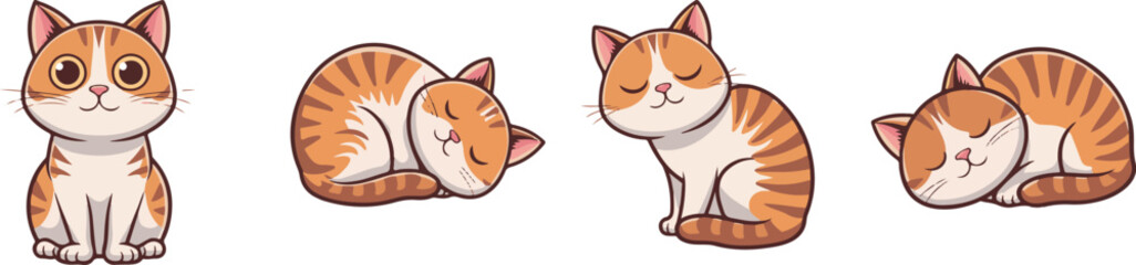 A set of Cat vector illustration 