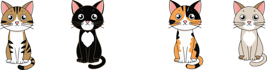 A set of Cat vector illustration 