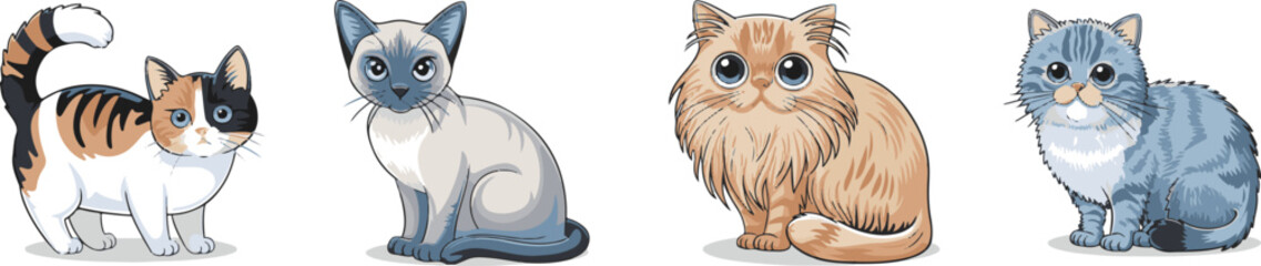 A set of Cat vector illustration 