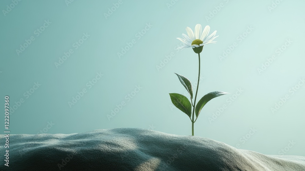 Poster a visual representation of growth with a plant rising above the ground, symbolizing the process of i