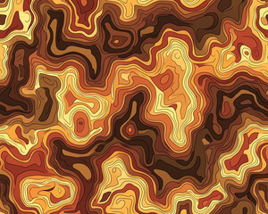 Obraz premium Organic lines art of nature, flowing curves representing land, abstract and minimalist style, soft earthy tones