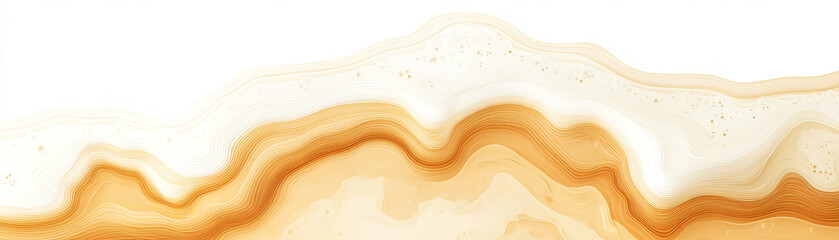 Stylish abstract wave pattern in warm tones, creating a dynamic flow, white background