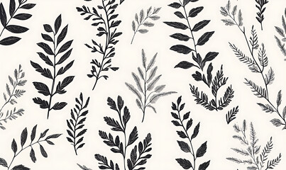 Fototapeta premium Flowers and leaves in pictures illustrator2D