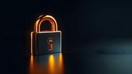 Fototapeta premium Digital Security Breach Prevention with Glowing Defense Mechanism in 3D Conceptual image representing cyber security data protection and information encryption technology