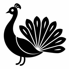 vector abstract illustration and religion peacock logo design