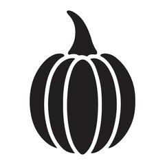 Pumpkin Silhouette Illustration for Autumn and Harvest