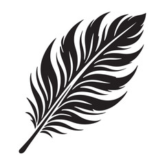 Obraz premium Elegant Black Silhouette Feather Illustration Design