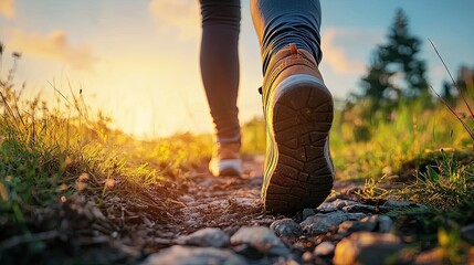 a person enjoying a peaceful walk in nature, emphasizing its benefits for mental wellness.