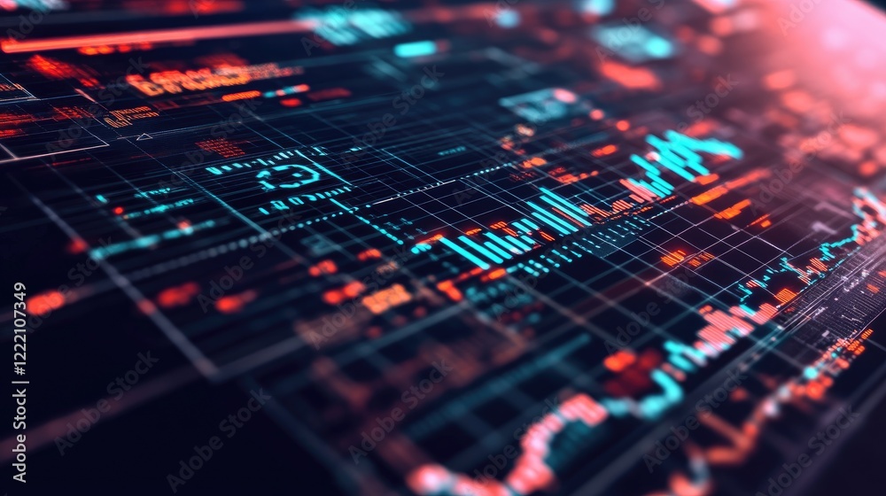 Poster Futuristic CBDC technology displayed on a digital screen, showcasing secure digital currency systems and innovative payment networks