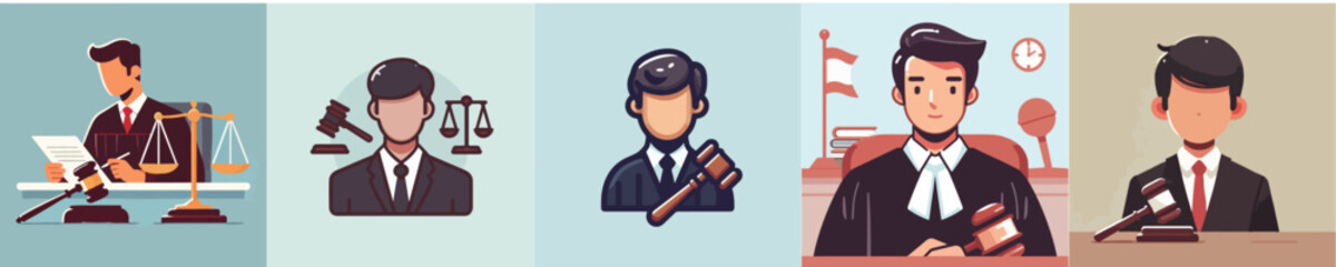 Vector collection of a judge