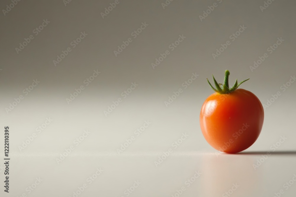 Poster a ripe goji berry is highlighted against a bright white background, emphasizing its vibrant color an