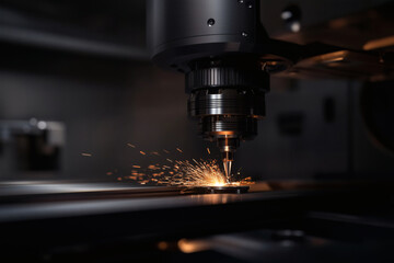 Precision laser cutting in action.