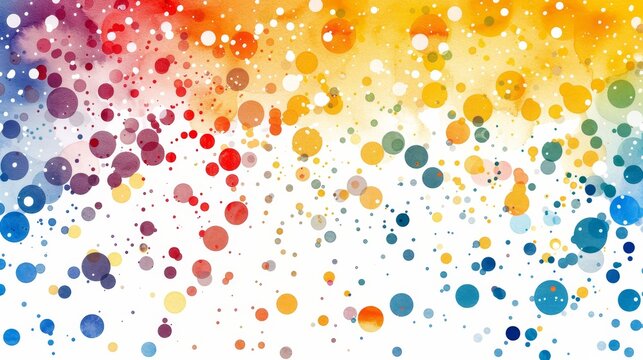 Abstract scatter plot clipart with rainbow gradient on white background for data analysis