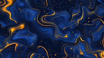 Fototapeta premium Abstract navy blue background with glowing lines forming soft curves and dynamic shapes.