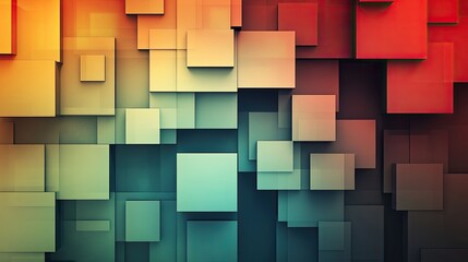 Abstract overlapping squares in muted colors forming a soft, professional background.