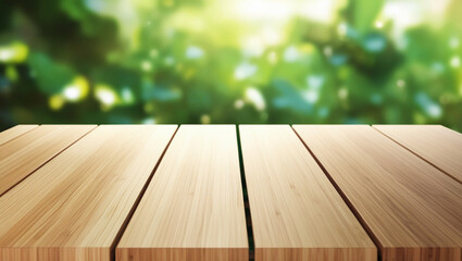 empty wooden table