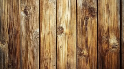 Fototapeta premium Wood grain wallpaper featuring rustic oak planks with visible knots and deep brown tones