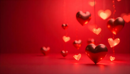 Obraz premium valentine background with hearts