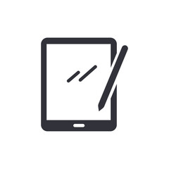 Tablet solid icons, minimalist vector illustration ,simple transparent graphic element .Isolated on white background